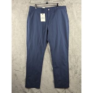 UNTUCKit Chancellor‎ Pants Mens 35x30 Navy Blue Straight Fit Golf Performance